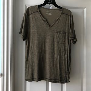 INC green t shirt v neck*